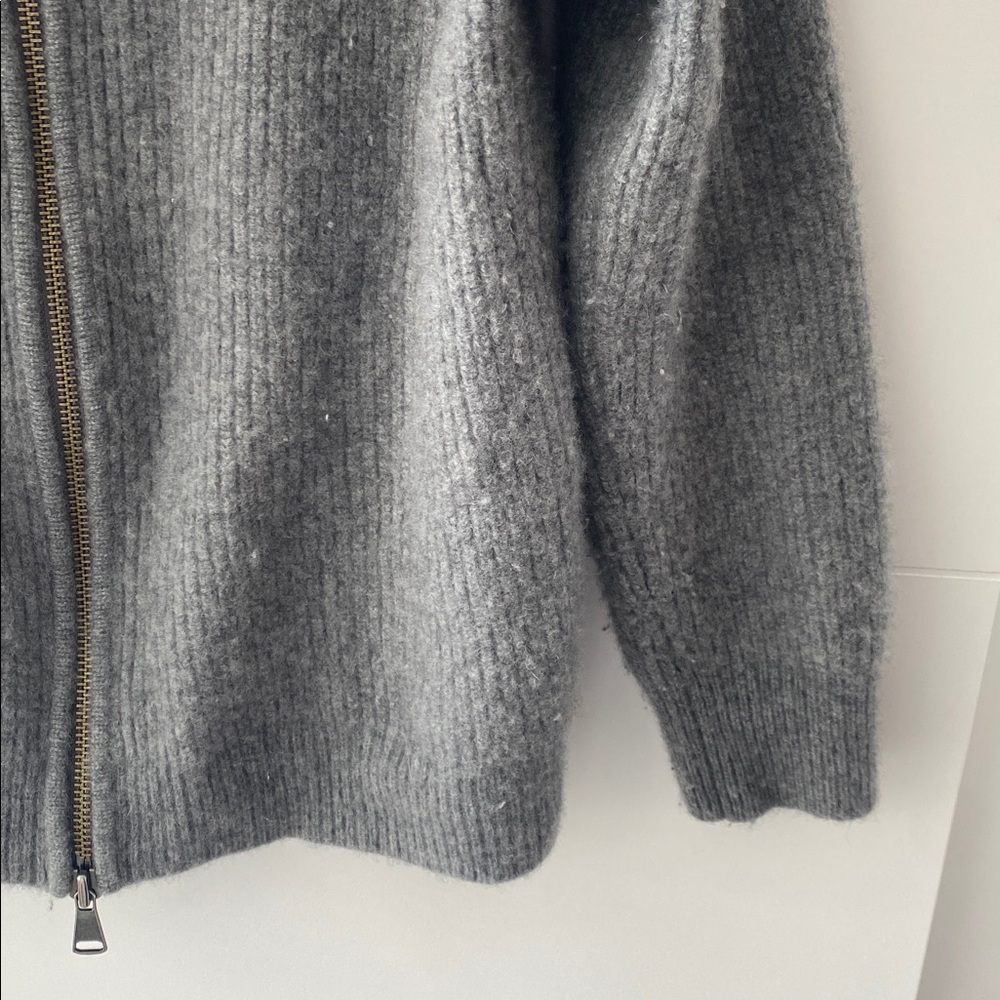 Reformation Dennis Oversized Full Zip Cashmere Cardigan - Picture 3 of 11